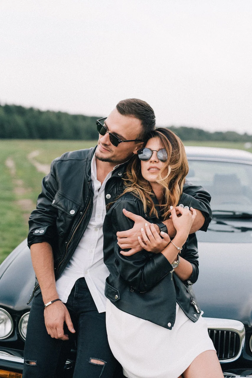 Ladies leather fashion jacket